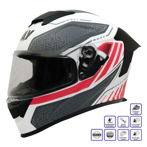GP MY HELMET MKS001-WRG Yarış Spoiler Güneş Vizörlü Şeffaf Full Face Motosiklet Kaskı