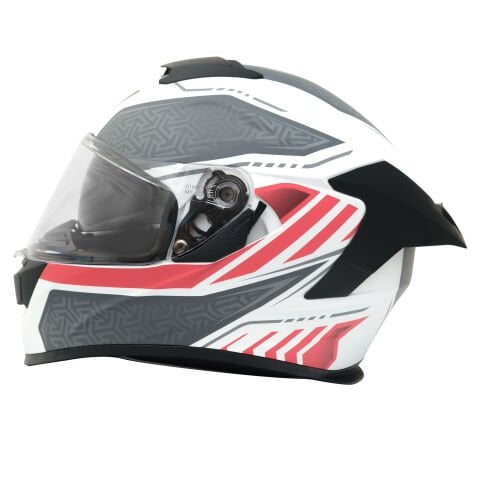 GP MY HELMET MKS001-WRG Yarış Spoiler Güneş Vizörlü Şeffaf Full Face Motosiklet Kaskı