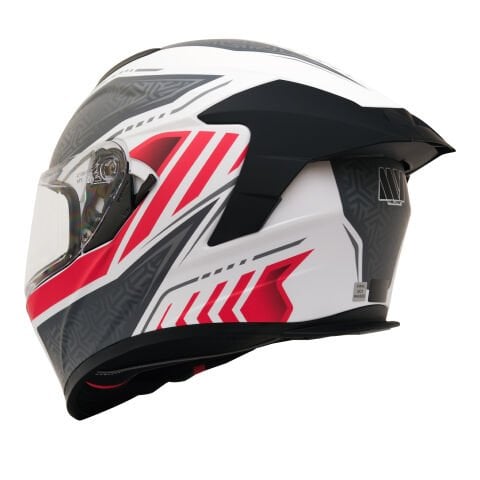 GP MY HELMET MKS001-WRG Yarış Spoiler Güneş Vizörlü Şeffaf Full Face Motosiklet Kaskı