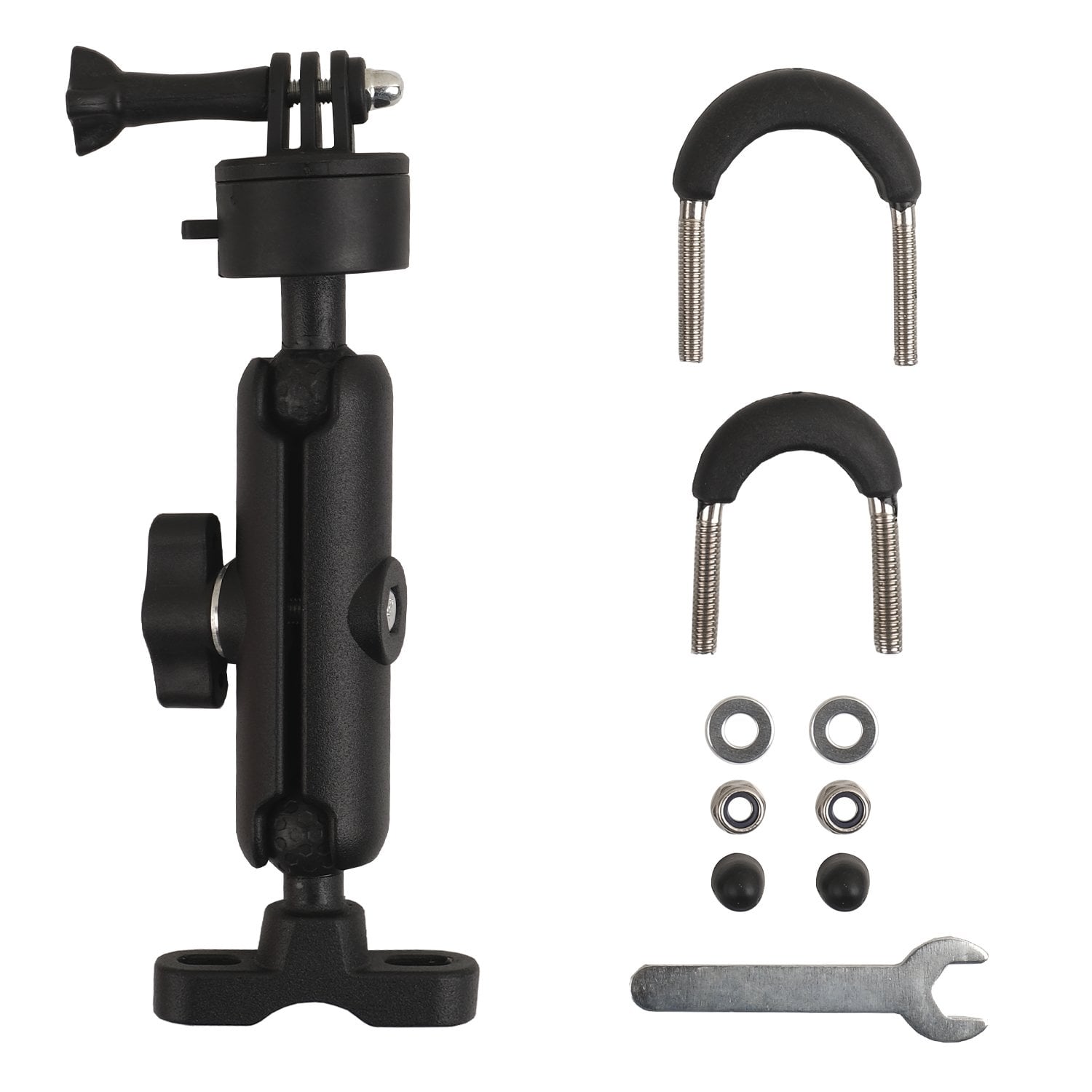 GP Kompozit BGL001 Universal Ayarlanabilir Motosiklet Gidon Aksiyon Kamera Tutucu Siyah