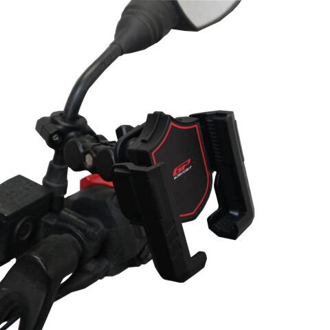 GP Kompozit TTR14 Universal Ayna Bağlantılı Titreşim Modüllü Telefon Tutucu Siyah