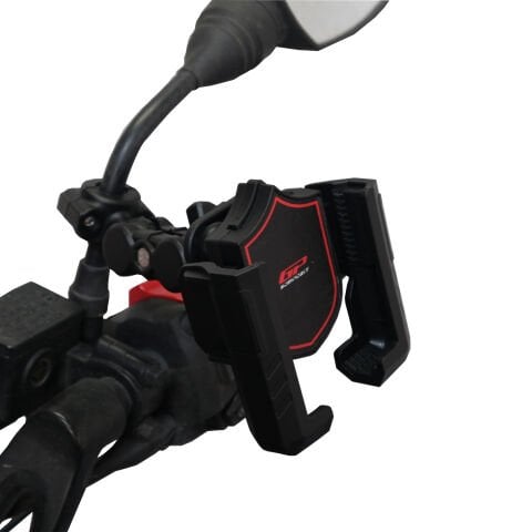 GP Kompozit TTR14 Universal Ayna Bağlantılı Titreşim Modüllü Telefon Tutucu Siyah