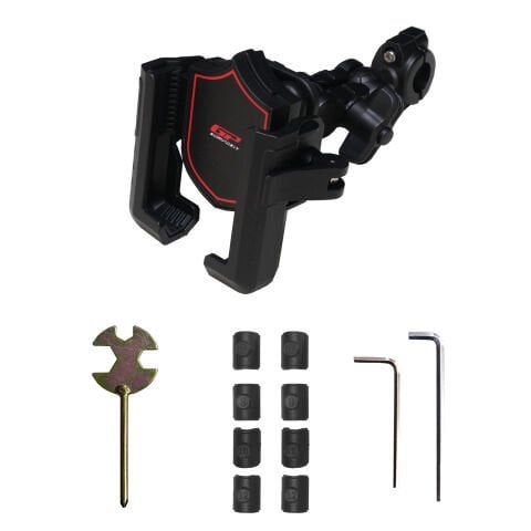 GP Kompozit TTR14 Universal Ayna Bağlantılı Titreşim Modüllü Telefon Tutucu Siyah