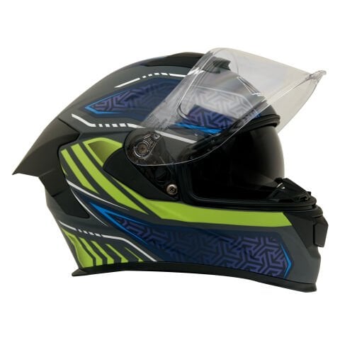 GP MY HELMET MKS001-RGBY Yarış Spoiler Güneş Vizörlü Şeffaf Full Face Motosiklet Kaskı