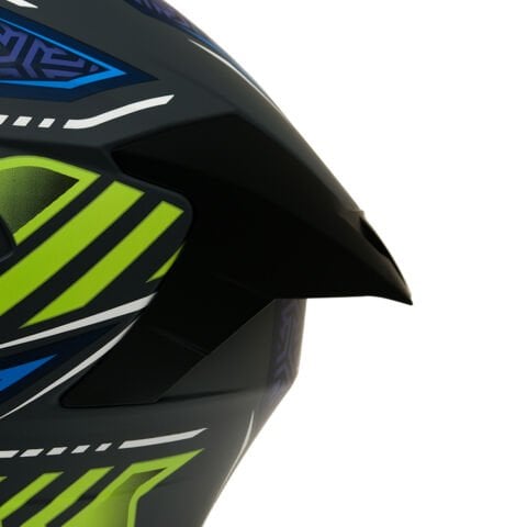 GP MY HELMET MKS001-RGBY Yarış Spoiler Güneş Vizörlü Şeffaf Full Face Motosiklet Kaskı