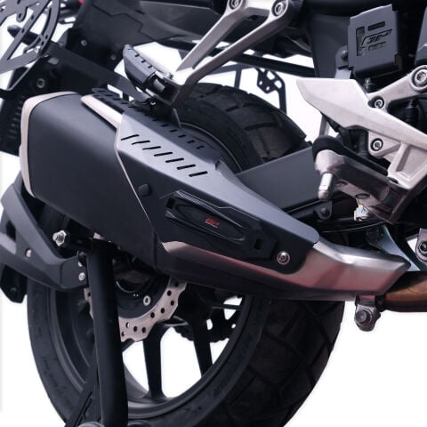 GP Kompozit Honda NX 500 2025-2026 Uyumlu Egzoz Koruma Kapağı Siyah