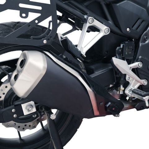 GP Kompozit Honda NX 500 2025-2026 Uyumlu Egzoz Koruma Kapağı Siyah