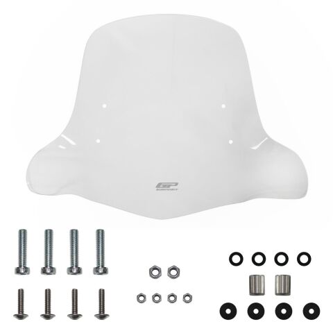 GP Kompozit SYM Xpro 125 2018-2024 Uyumlu Elcikli Ön Cam Şeffaf