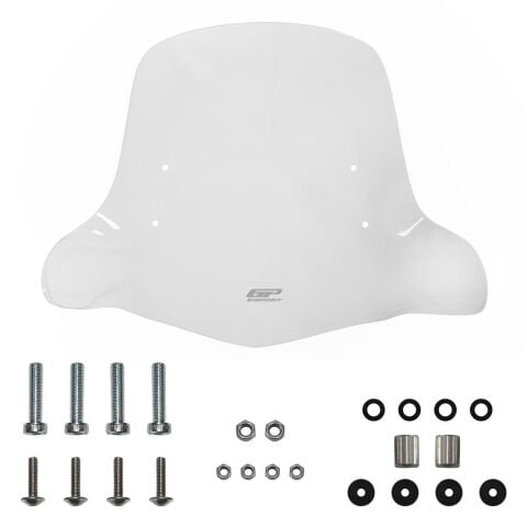 GP Kompozit SYM Xpro 125 2018-2024 Uyumlu Elcikli Ön Cam Şeffaf