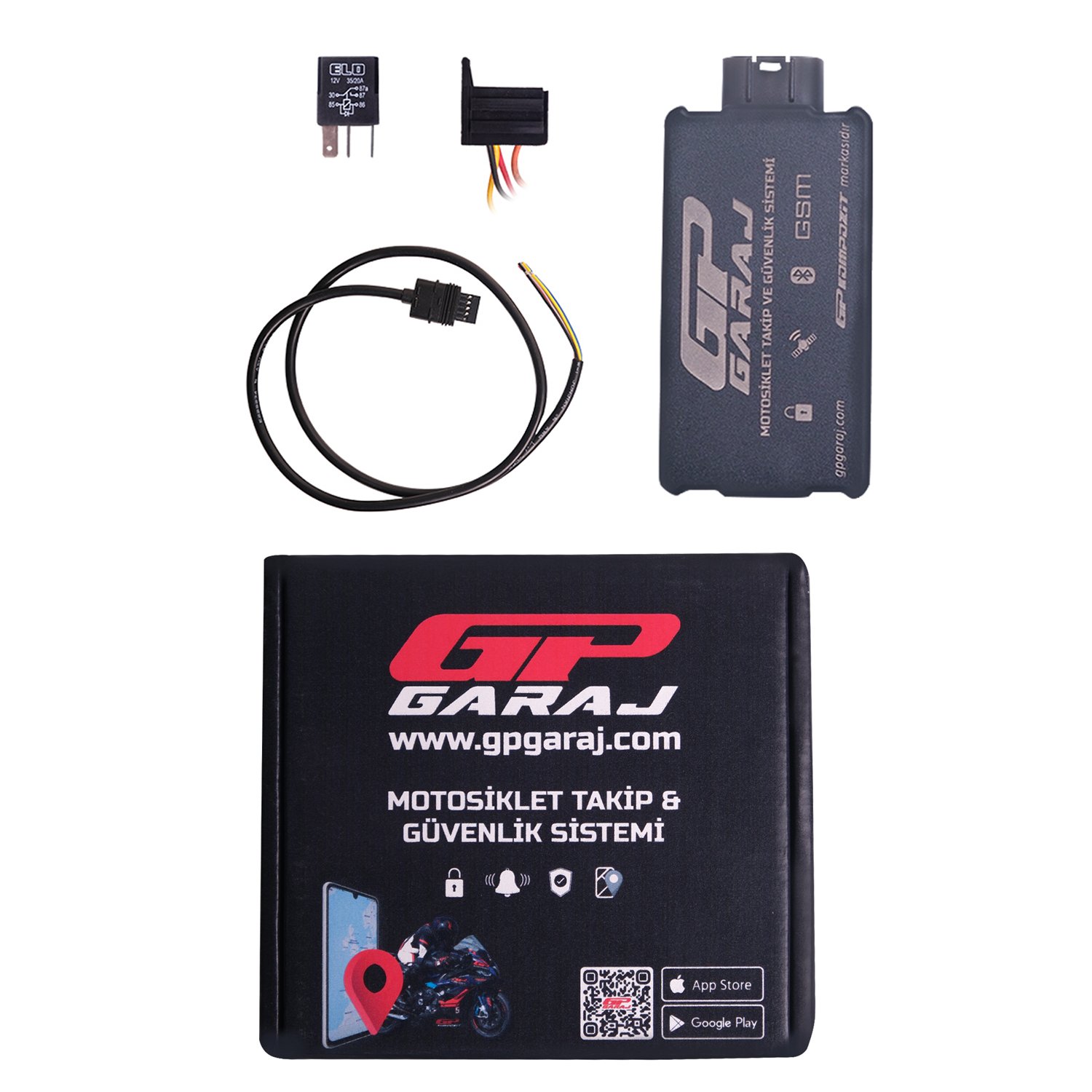 GP Garaj TKP001 Motosiklet Takip Ve Güvenlik Sistemi + Blokaj Sistemi + 2 Yıllık Lisans