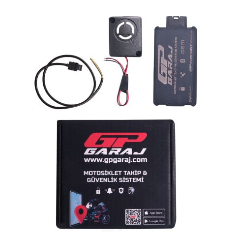 GP Garaj TKP001 Motosiklet Takip Ve Güvenlik Sistemi + Siren Alarm Modülü + 2 Yıllık Lisans