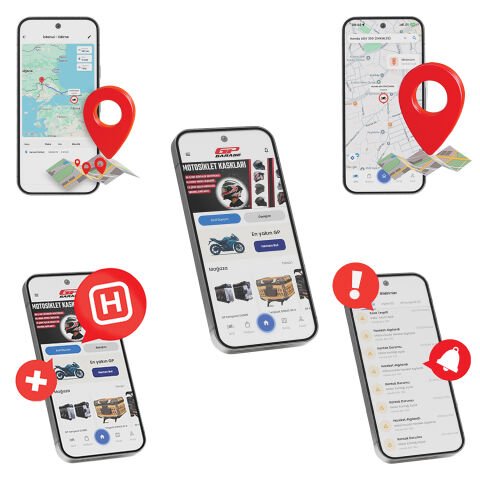 GP Garaj TKP001 Motosiklet Takip Ve Güvenlik Sistemi + Siren Alarm Modülü + 1 Yıllık Lisans