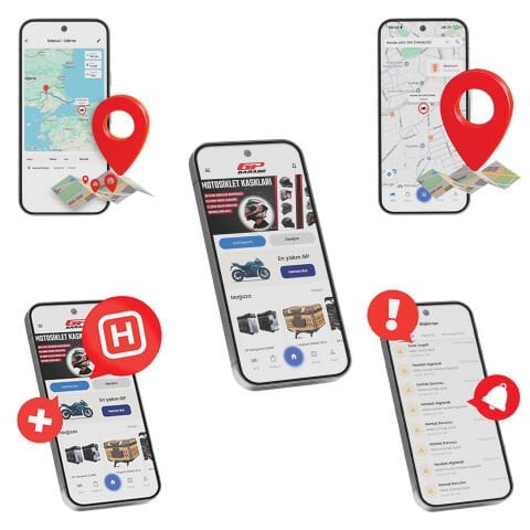 GP Garaj TKP001 Motosiklet Takip Ve Güvenlik Sistemi + Siren Alarm Modülü + Blokaj Sistemi + 1 Yıllık Lisans
