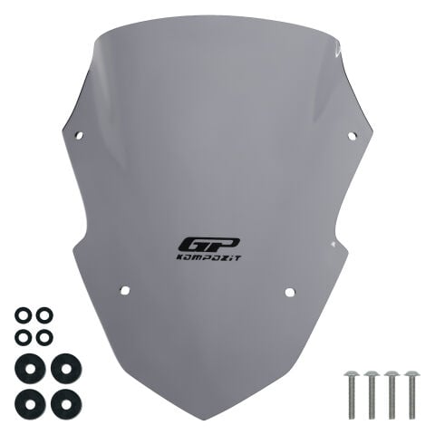 GP Kompozit Yamaha XMAX 250 Tech Max 2024-2026 Uyumlu Spor Ön Cam Gri