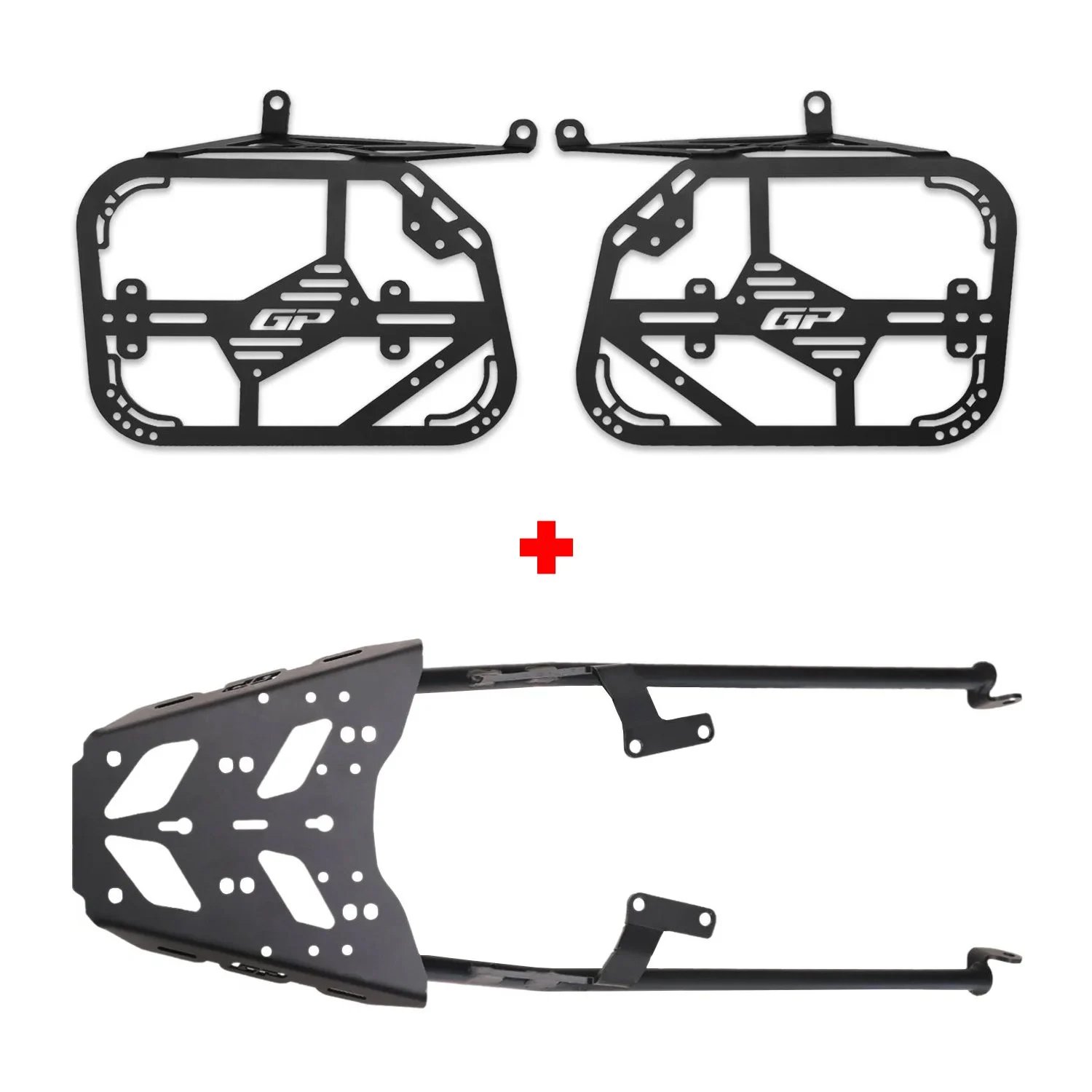 GP Kompozit Honda NX 500 2025 Uyumlu Arka ve Yan Çanta Demiri Seti Siyah