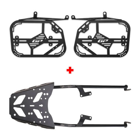 GP Kompozit Honda NX 500 2025-2026 Uyumlu Arka ve Yan Çanta Demiri Seti Siyah