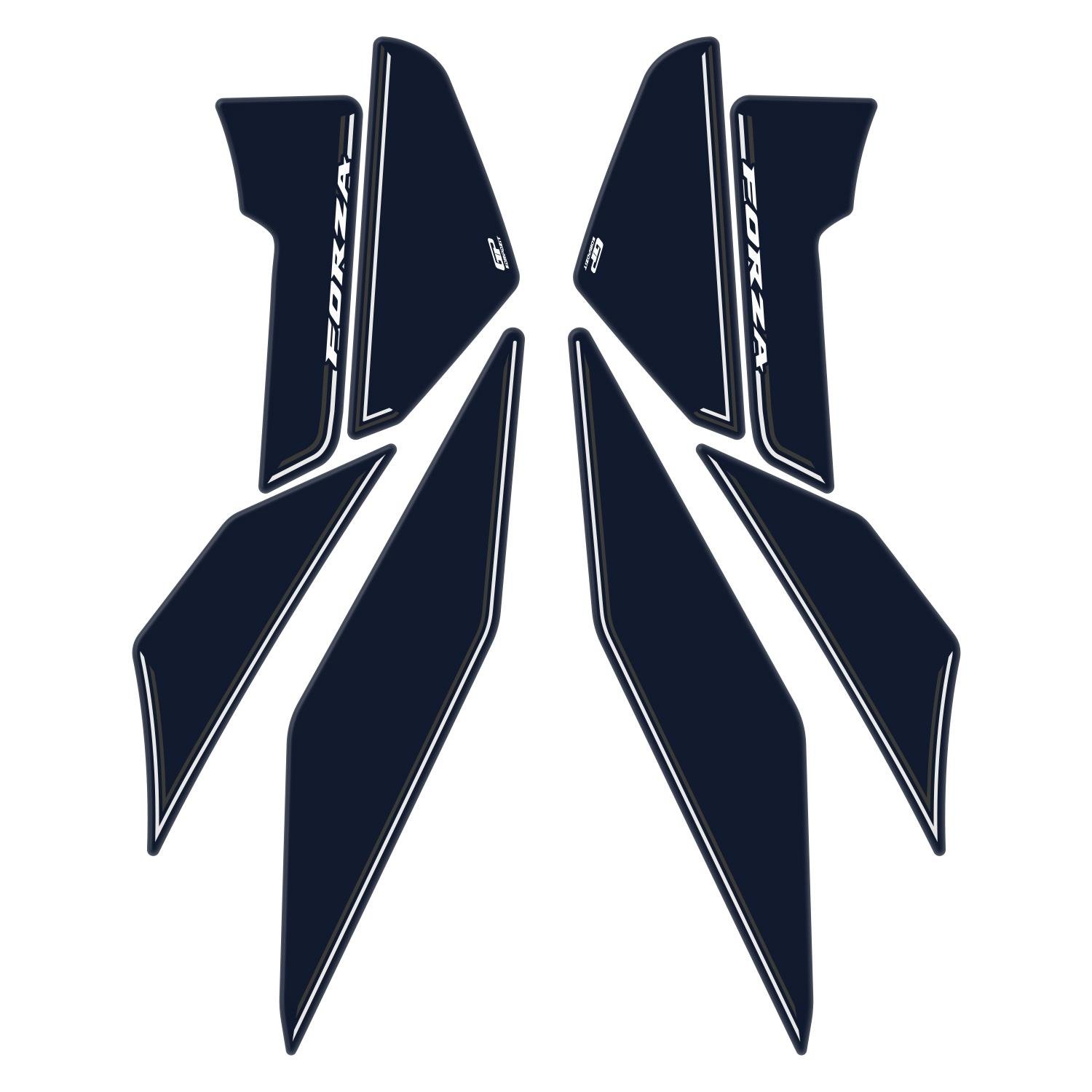 GP Kompozit Honda Forza 250 2018-2025 Uyumlu Yan Alt Ayak Pad Lacivert