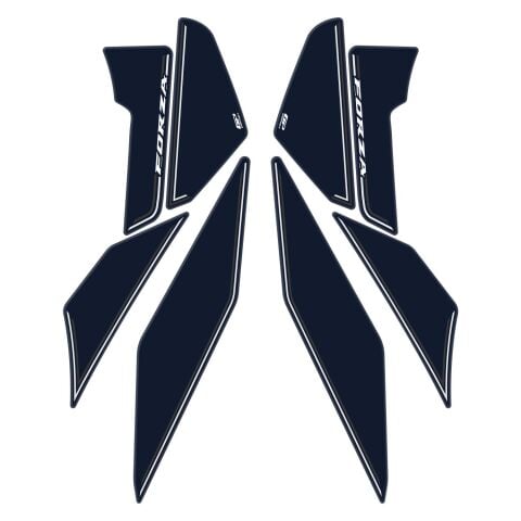 GP Kompozit Honda Forza 250 2018-2025 Uyumlu Yan Alt Ayak Pad Lacivert