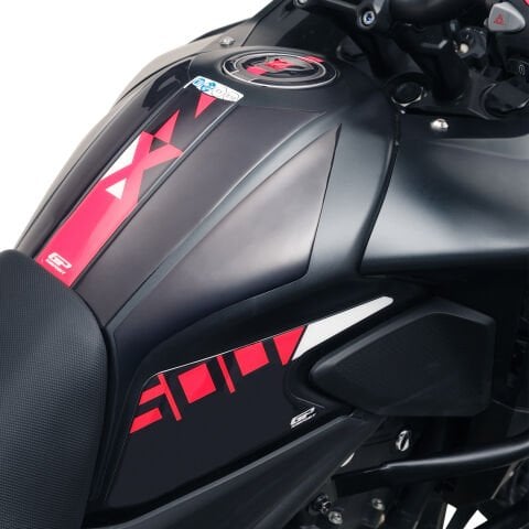 GP Kompozit Honda NX 500 2025 Uyumlu Tank Pad Seti Siyah-Kırmızı