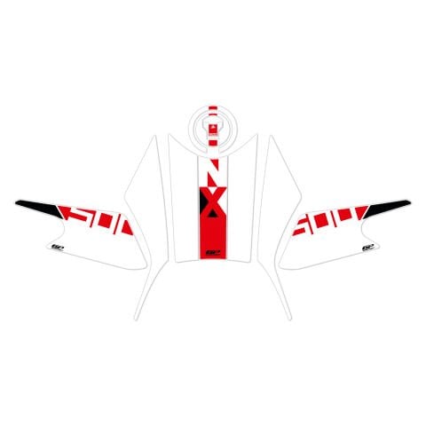 GP Kompozit Honda NX 500 2025 Uyumlu Tank Pad Seti Beyaz-Kırmızı