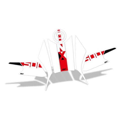 GP Kompozit Honda NX 500 2025-2026 Uyumlu Tank Pad Seti Beyaz-Kırmızı