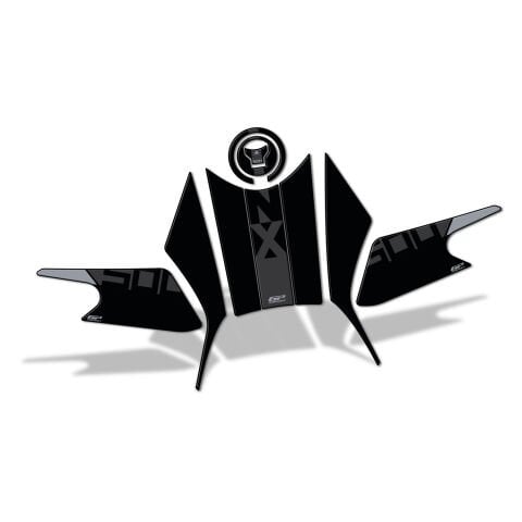 GP Kompozit Honda NX 500 2025-2026 Uyumlu Tank Pad Seti Siyah-Gri