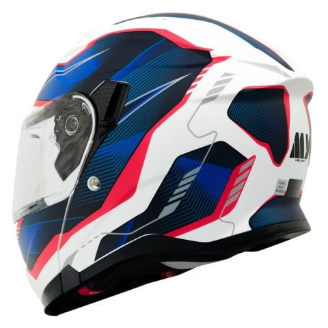GP MY HELMET MKS002-WBR Güneş Vizörlü Şeffaf Çene Açılır Motosiklet Kaskı