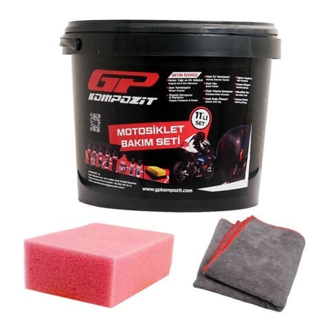 GP Kompozit 11 Parça Motosiklet Bakım ve Temizlik Seti