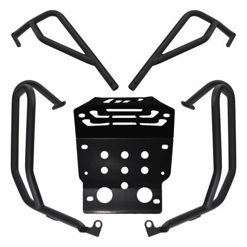 GP Kompozit Honda CRF250 Rally 2023-2025 Uyumlu Motor Koruma Demiri Seti Siyah