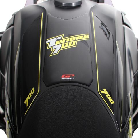 GP Kompozit Yamaha Tenere 700 2019-2023 Uyumlu Tank Pad Seti Sarı
