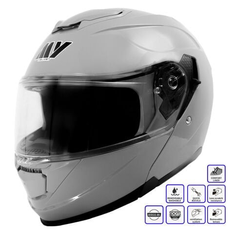 GP MY HELMET MKS002-NG Güneş Vizörlü Şeffaf Çene Açılır Motosiklet Kaskı