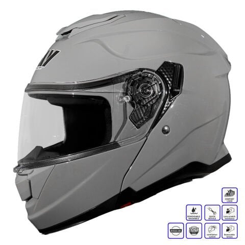 GP MY HELMET MKS002-NG Güneş Vizörlü Şeffaf Çene Açılır Motosiklet Kaskı