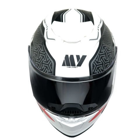 GP MY HELMET MKS002-WRB Güneş Vizörlü Şeffaf Çene Açılır Motosiklet Kaskı