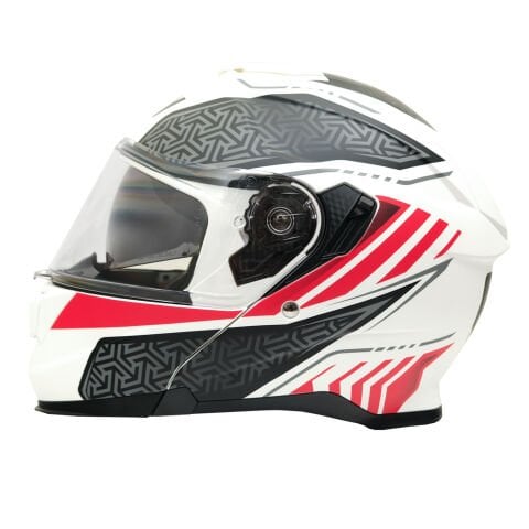 GP MY HELMET MKS002-WRB Güneş Vizörlü Şeffaf Çene Açılır Motosiklet Kaskı