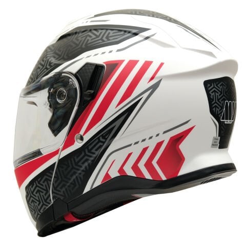 GP MY HELMET MKS002-WRB Güneş Vizörlü Şeffaf Çene Açılır Motosiklet Kaskı