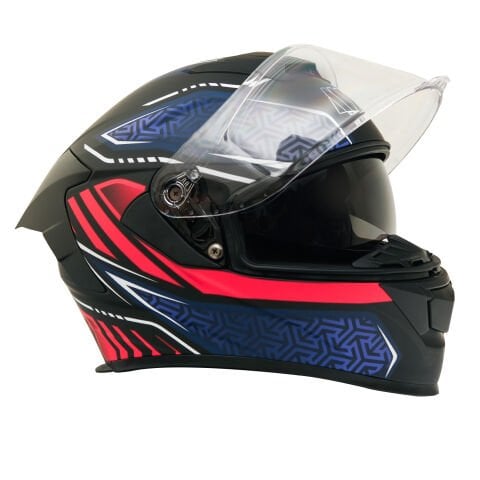 GP MY HELMET MKS001-BBR Yarış Spoiler Güneş Vizörlü Şeffaf Full Face Motosiklet Kaskı