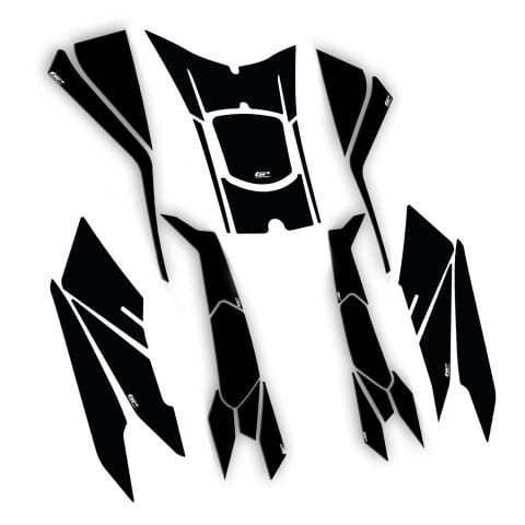 GP Kompozit Honda PCX 125 / 150 2025-2026 Uyumlu Full Tank Pad Seti Siyah