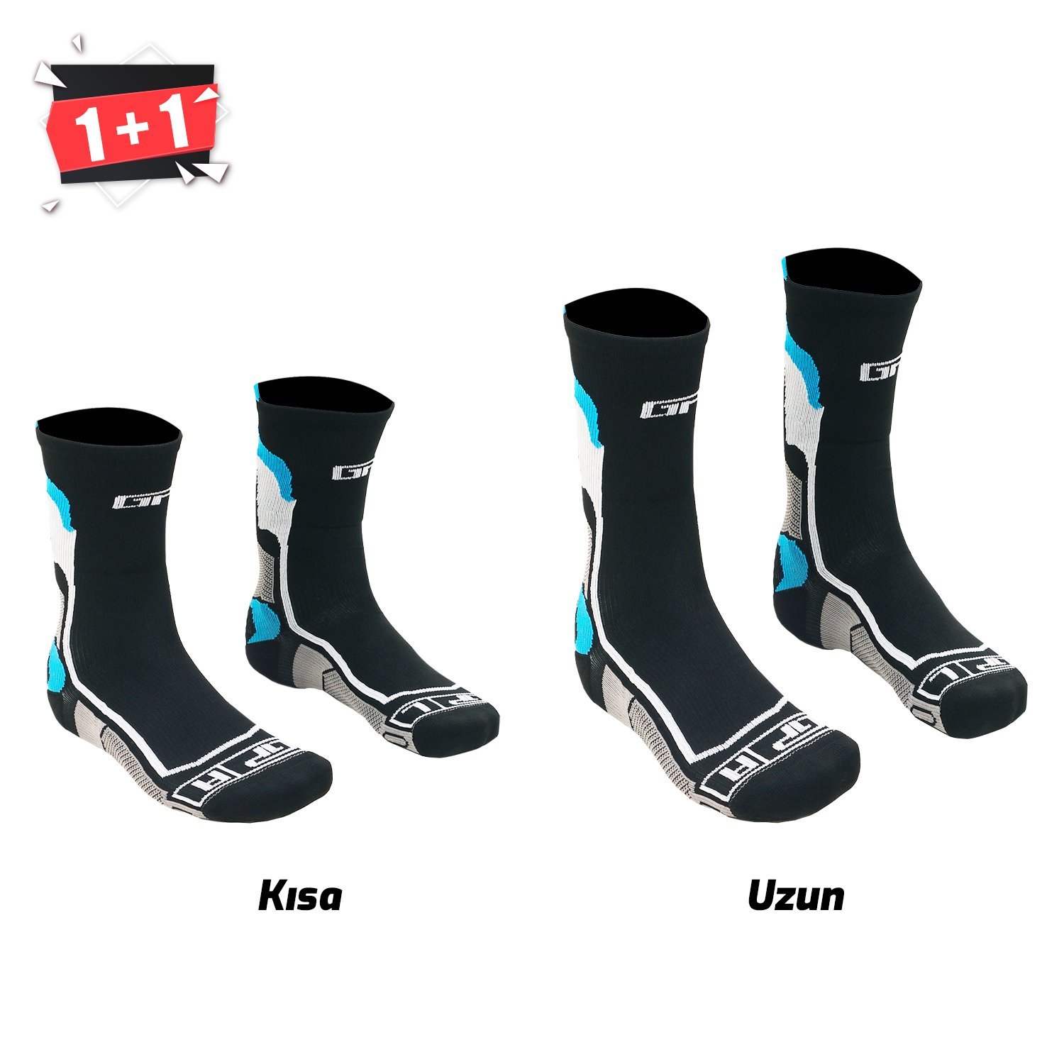 GP Kompozit Universal Uzun Kısa Termal Çorap Seti Mavi