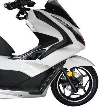 GP Kompozit Honda PCX 125 / 150 2021-2024 Uyumlu Üst/Alt Bacak ve Grenaj Koruma Seti Siyah