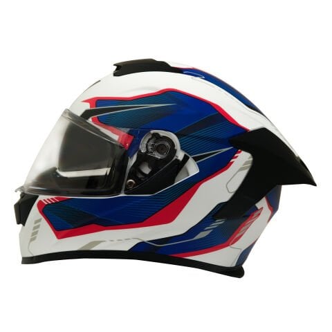 GP MY HELMET MKS001-WBR Yarış Spoiler Güneş Vizörlü Şeffaf Full Face Motosiklet Kaskı