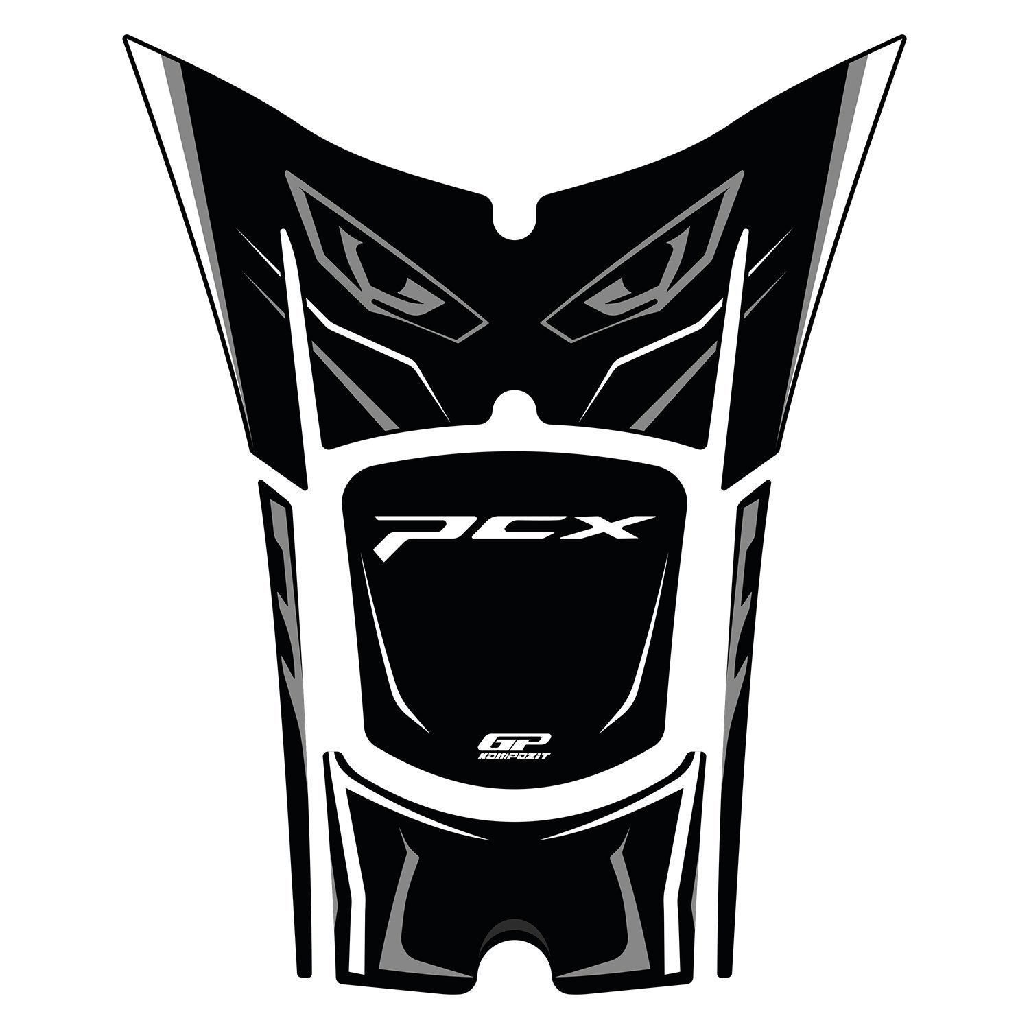 GP Kompozit Honda PCX 125 / 150 2025-2026 Uyumlu Tank Pad Gri