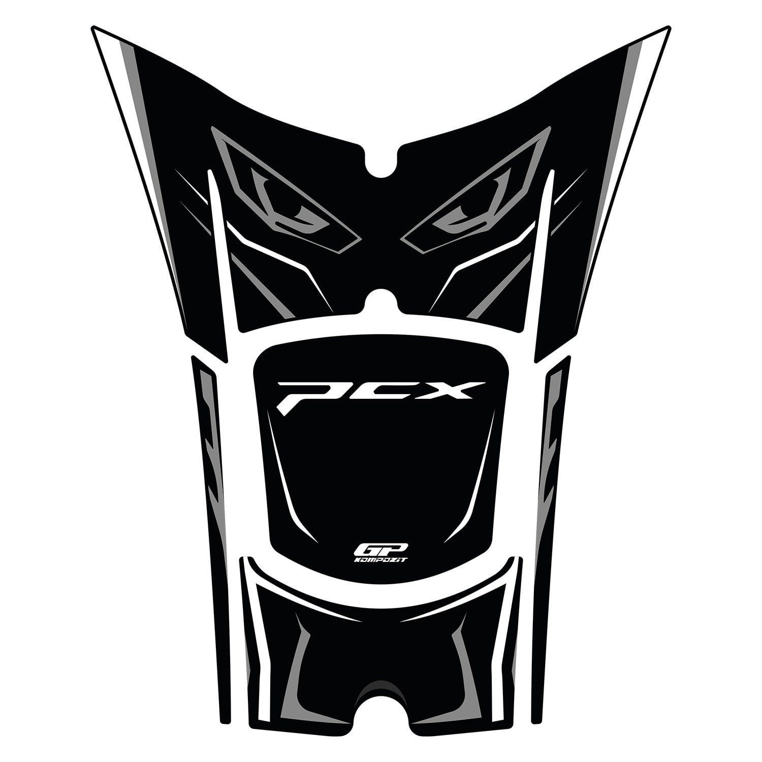 GP Kompozit Honda PCX 125 / 150 2025-2026 Uyumlu Tank Pad Gri