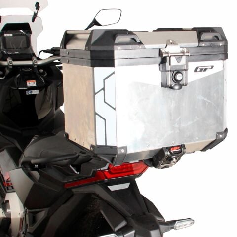 GP Kompozit Universal 37 lt Alüminyum Motosiklet Çantası Gri