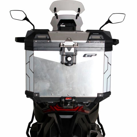 GP Kompozit Universal 37 lt Alüminyum Motosiklet Çantası Gri