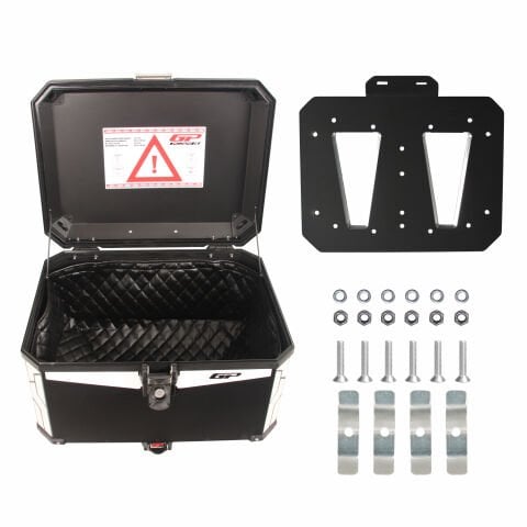 GP Kompozit Universal 75 lt Alüminyum Motosiklet Çantası Siyah