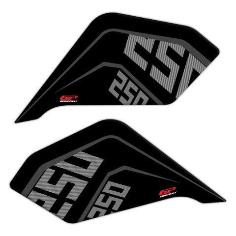 GP Kompozit CF Moto 250 NK 2018-2022 Uyumlu Tank Pad Seti Siyah