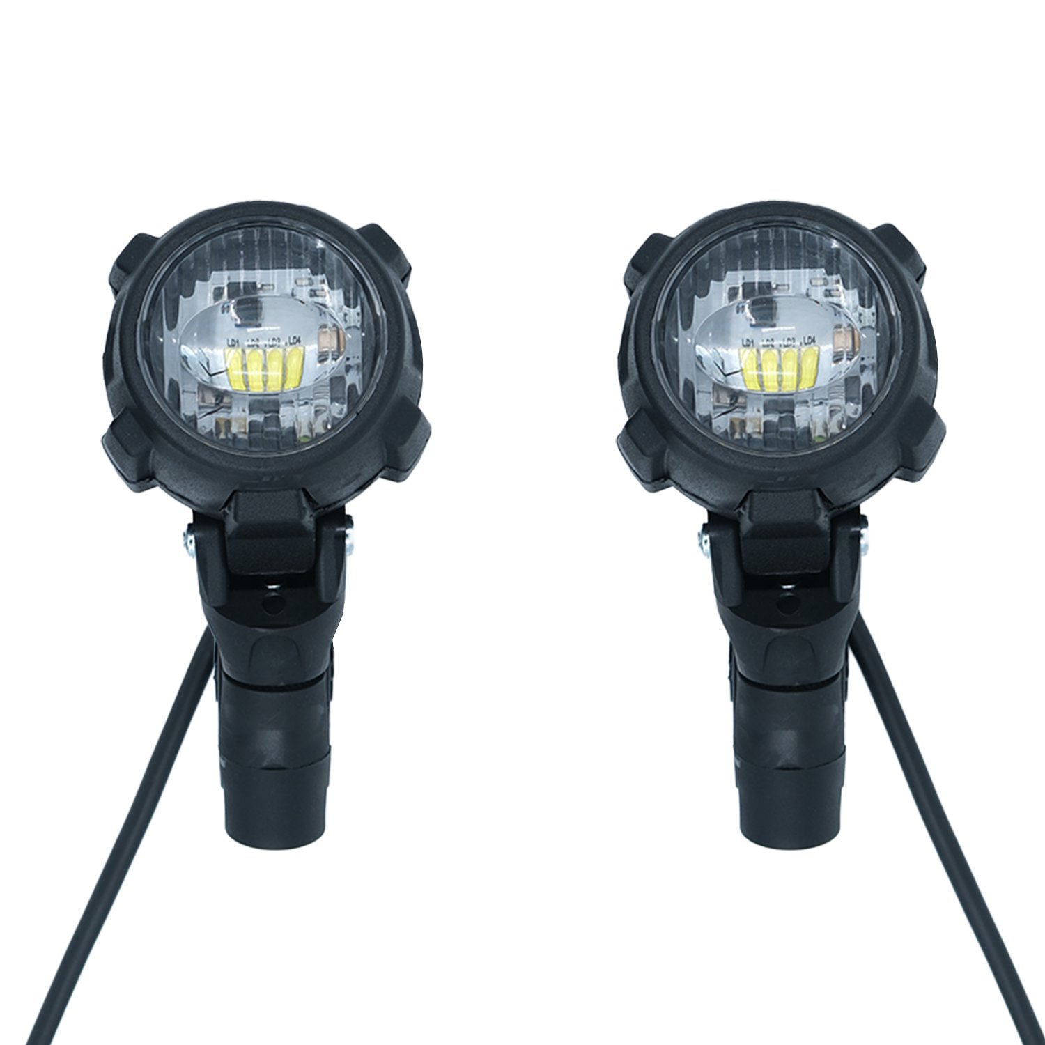GP Kompozit SFR001 Medium Universal Motosiklet Sis Farı Seti Siyah