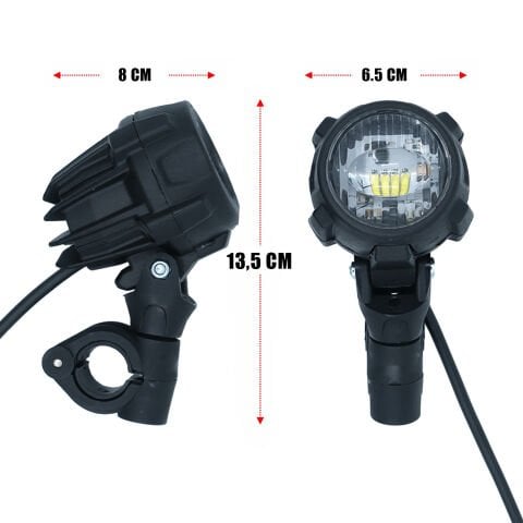 GP Kompozit SFR001 Medium Universal Motosiklet Sis Farı Seti Siyah