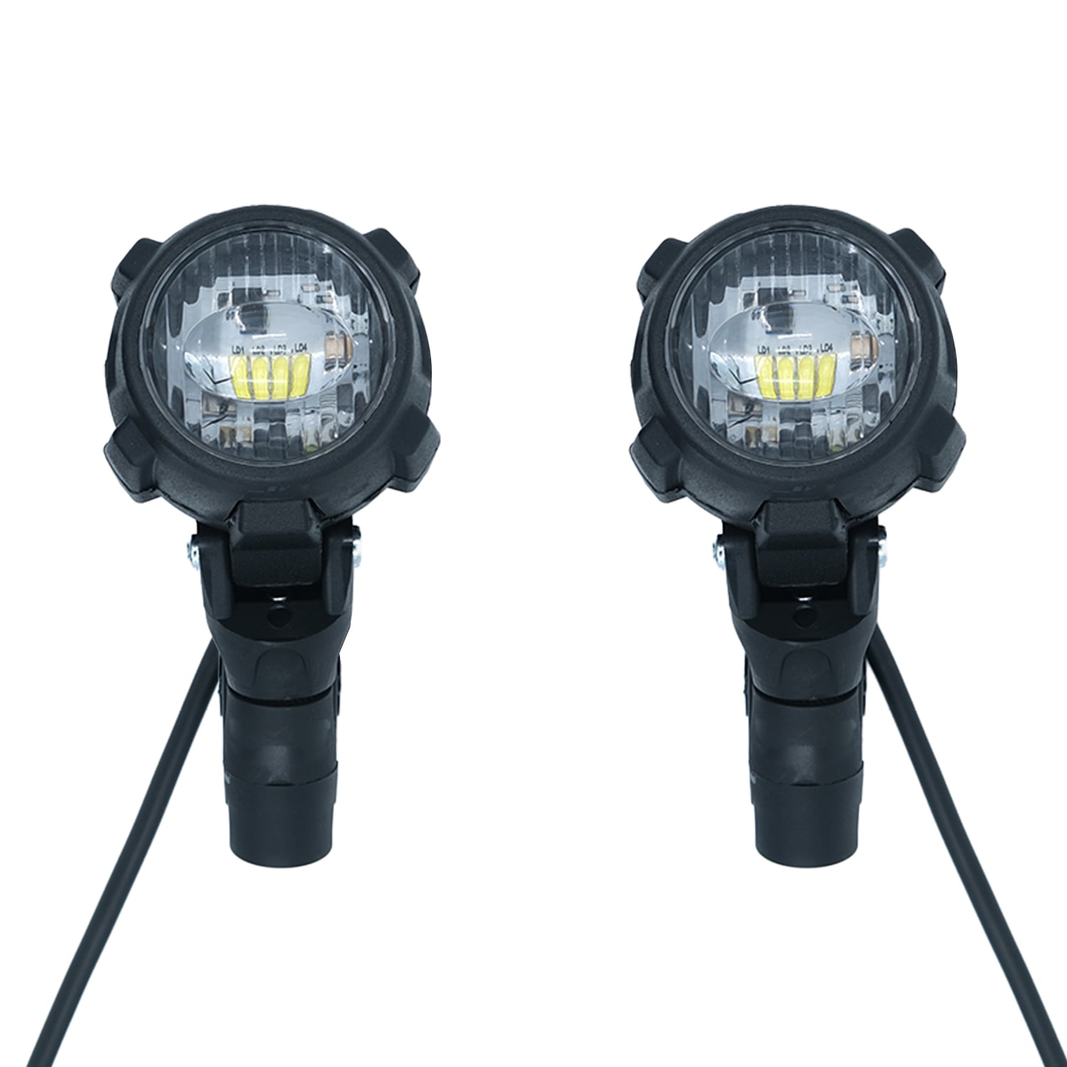 GP Kompozit SFR001 Medium Universal Motosiklet Sis Farı Seti Siyah