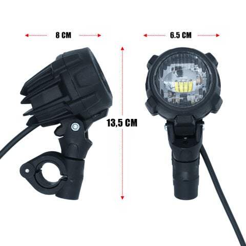 GP Kompozit SFR001 Medium Universal Motosiklet Sis Farı Seti Siyah